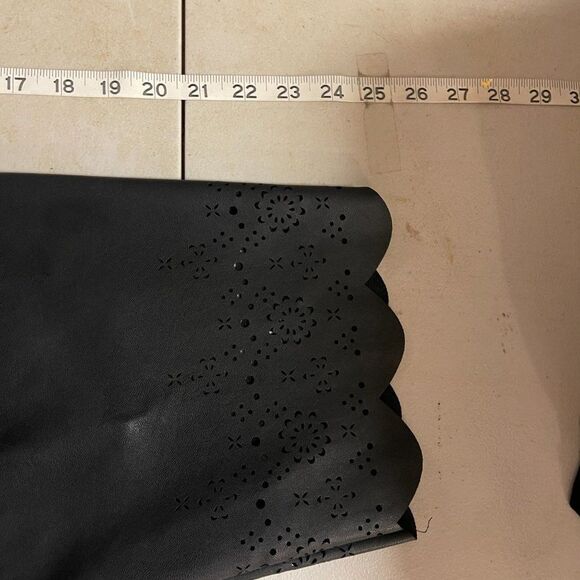 INC Faux Leather Scalloped Hem Pants - Chic & Edgy - Size 14 - Picture 11 of 11